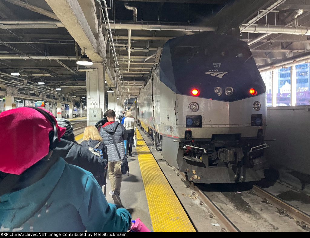 Amtrak 57 ready to push the Borealis